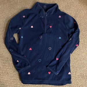 Blue Fleece with Hearts